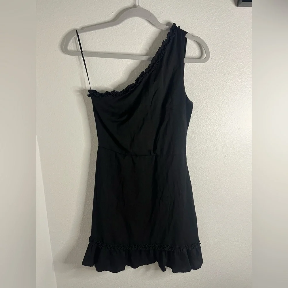 Blue Rain Women’s Black Asymmetrical One-Shoulder Cocktail Dress - Picture 1 of 5